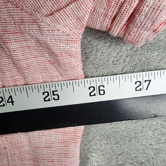 Mens Red White Weatherproof Vintage Shirt Button Up Short Sleeve Linen Blend XL - Picture 6 of 8